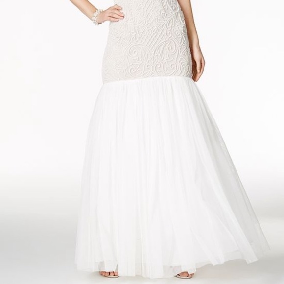 Adrianna-Papell beaded strapless long gown - Picture 3 of 6